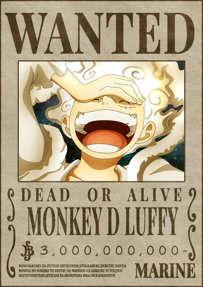 One Piece Wanted Poster Set of 12 posters