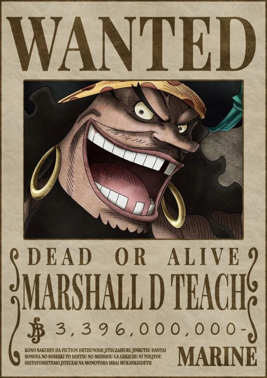 One Piece Wanted Poster Set of 12 posters