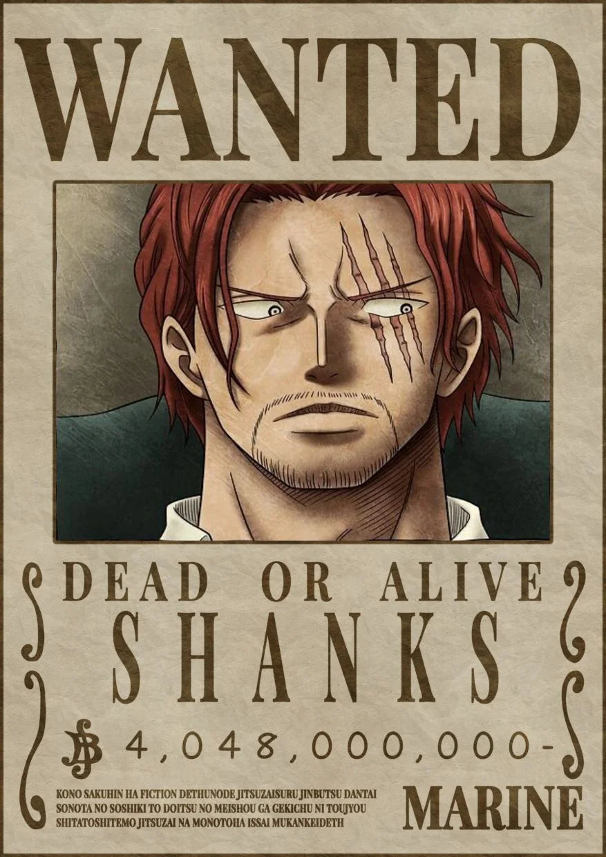 One Piece Wanted Poster Set of 12 posters