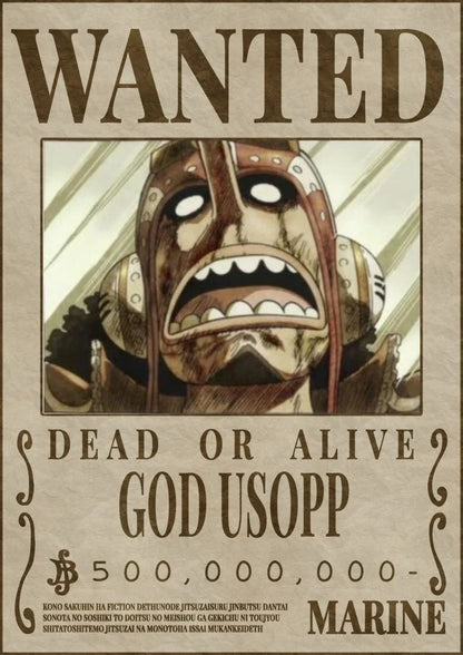 One Piece Wanted Poster Set of 12 posters